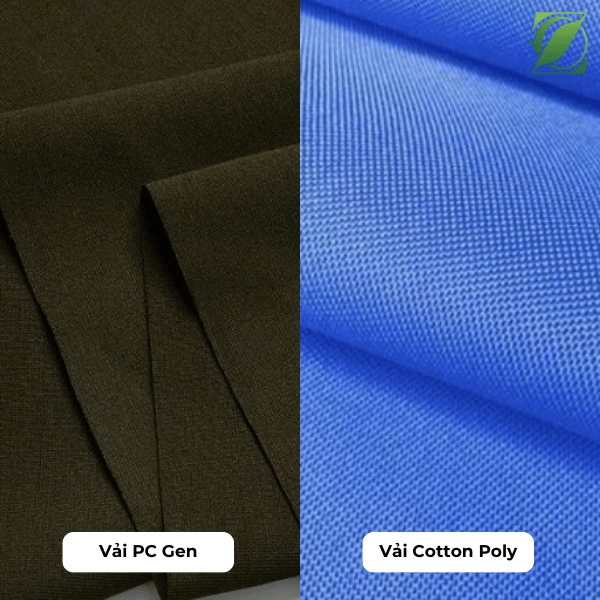 So sánh vải PC Gen và vải cotton poly